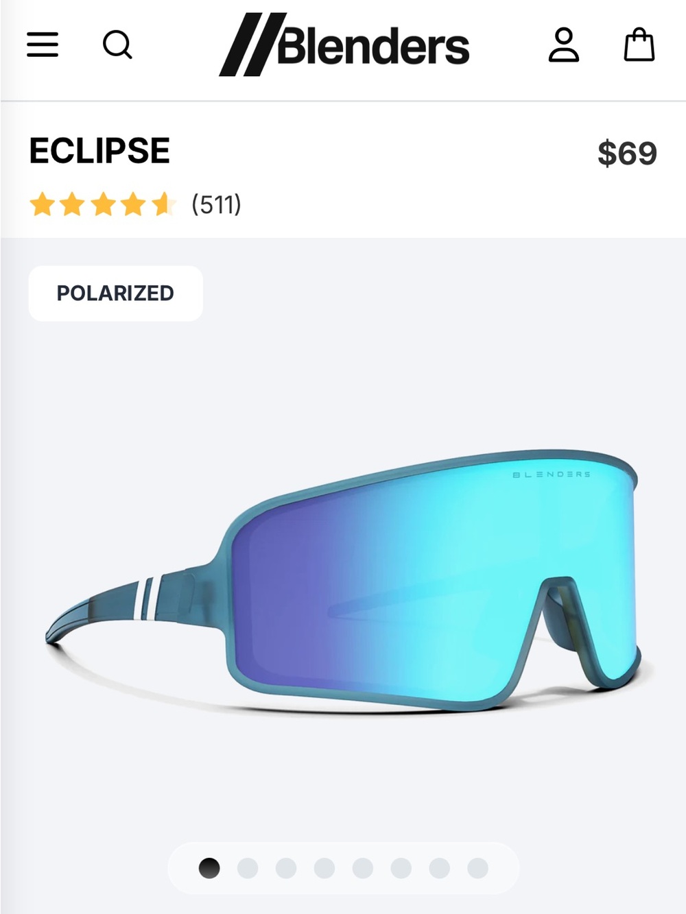 Blenders Eclipse Rainwalker Men’s Sport Sunglasses - Blue Polarized